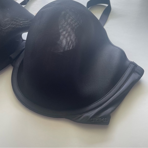 Skims Weightless Demi Bra Women’s Size 44H Black Onyx Underwire Mesh Sheer - Picture 4 of 11